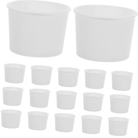 FUNOMOCYA 100 Pezzi Ciotole Di Carta Spessa Per Gelato Piccole Coppette Per Dessert Estivo Ciotole Rotonde Di Carta Per Snack Imballaggio Cibo Da Asporto