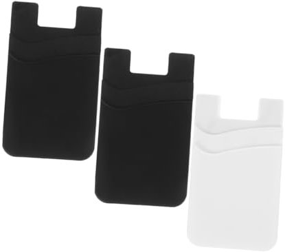 SHINEOFI 3 Pezzi Telefono Silicone Autoadesivo per Custodia Smartphone Portacarte e Multifunzionale per Essenziali