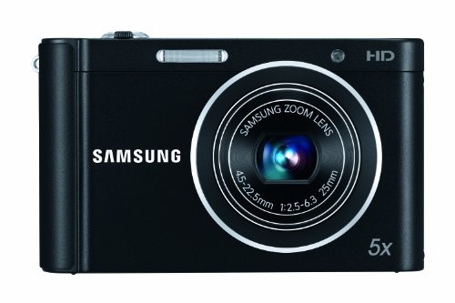 Samsung ST66 Compact Digital Camera -16.1MP, 5x Optical Zoom 2.7 inch LCD - Black (Renewed)