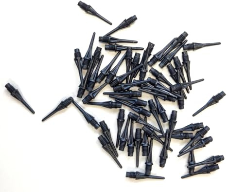 Darting Bull Brand 200 pointes en plastique pour fléchettes petit filetage 2BA - Microtips couleur noire