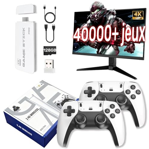rexoplay - l'expérience rétro Gaming Ultime Console de Jeux rétro, avec HDMI 4K, 23 émulateurs intégrés, Plus de 40000 Jeux - Plug & Play avec manettes sans Fil Dual 2.4G