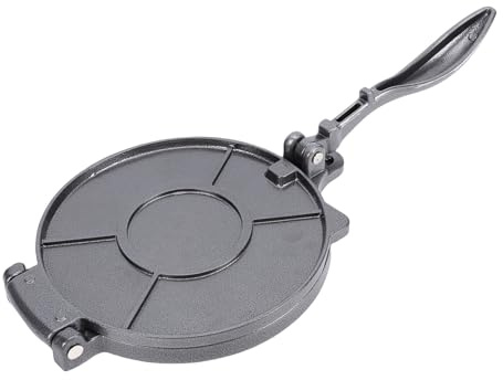 HELEVIA Máquina Manual de Prensa de Masa, Herramienta de Prensado de Envoltura de Bola de Masa, Prensa de Tortilla Manual de Aleación de Aluminio, para Varias Recetas (Negro)