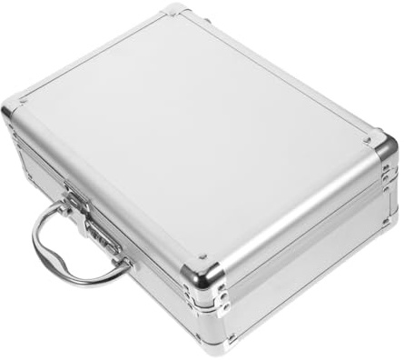 FUTUREORYY Aluminiumlegierung Multifunktions aktenkoffer mit Zahlenschloss Stoßfest und Gepolstert Tragbarer Aufbewahrungskoffer für Instrumente Werkzeug und Outdoor aktivitäten Kleines