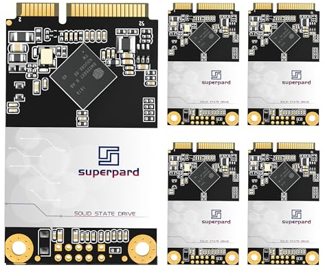 Superpard SSD mSATA 64GB 5PACK Unità a Stato Solido Interna SATA 3 SSD interno Compatibile con Portatili di Vecchia Generazione e Desktop