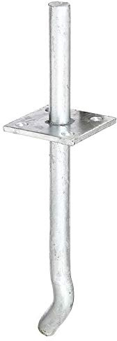 Alberts 215446 I-Pfostenträger mit Stift | zum Einbetonieren | feuerverzinkt | Stiftlänge 100 mm | Betonanker 200 mm | Stift-Ø 16 mm