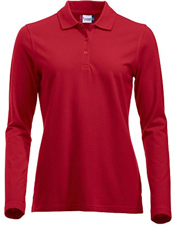 Clique Clothing, maglia a maniche lunghe classica in cotone, da donna, vestibilità moderna, da XS a XXL Red XX-Large
