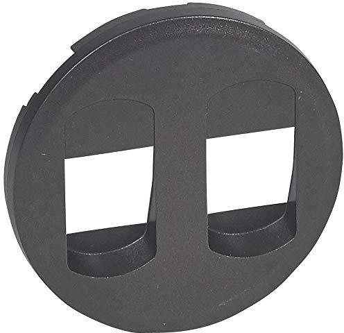 Legrand 067814 Enjoliveur Céliane pour Prise Haut Parleur Double, Finition Graphite