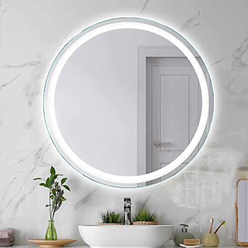SARAR Runder Badspiegel Spiegel Badezimmerspiegel mit rundum LED-Beleuchtung 100cm Made in Germany Wandspiegel Mirror Spiegel Bad mit Licht Designo MAR111