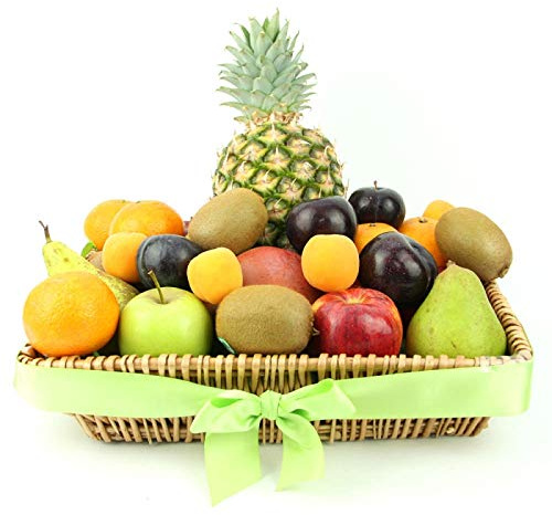 Seasons Delight Fruit Basket - Fruit Gift Baskets and Gift Hampers with Next Day UK delivery with Personal Message Attached