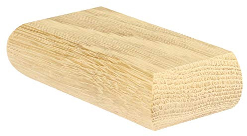 Oak Flat Half Newel Cap 82mm – Premium Oak Stair Part Fits 82mm Half Newel Posts – Unfinished for Painting, Varnishing or Waxing - Jackson Woodturners