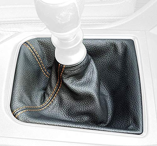 RedlineGoods Schaltsack Manschette kompatibel mit Subaru Crosstrek 2017-22. Maßgeschneidert - Nicht universell. Echtes Top Qualitat Italienisches Alcantara. Schwarz mit Rotem Faden