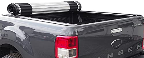 Laderaumabdeckung kompatibel mit Ford Ranger (2012-2022) & Ford Ranger Raptor (2019-2022) Alu Rollcover Hard Rolling Cover