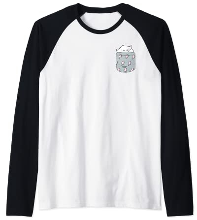 Bongo T-Shirt Funny Cute Meme Cat katze Pocket Raglan