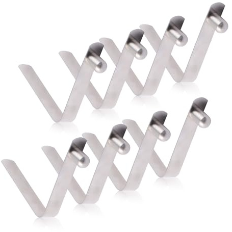 INCREWAY Zeltstangen-Clips, 6 mm, Kajak-Paddel-Feder-Clips, 8 Stück, Edelstahl, für Zelte, Kajak, Paddel, Zeltstange
