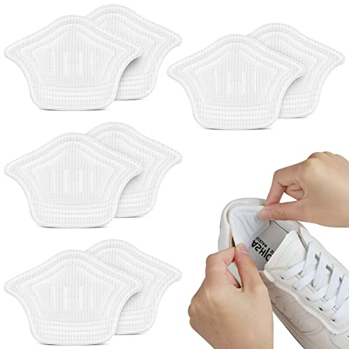 ACWOO Autoadesive Cuscini per Piedi, 4 Paia 10mm Cuscino del Tallone Pad per Previene Vescich e Attrito Solette per la Cura dei Piedi