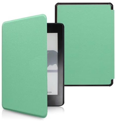 Hülle Kompatibel 6.8 Zoll Kindle Paperwhite 11. Generation [Erschienen im 2021, Modell:M2L3EK&M2L4EK]-Automatische Schlaf-/Wachfunktion, Leicht Und Dünn Kreuzmuster Schutzhülle Aus Pu Leder