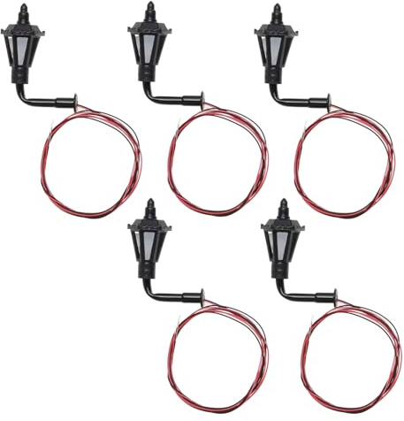 EMSea 5pcs Ferrovia 1:150 Lanterna Esterna Luci Della Parete Track N Ferroviario Parco Led Lamppost Lampioni 3V Giardino Miniatura Lanscape