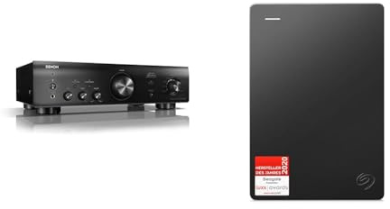 Denon PMA-600NE Vollverstärker mit 70W pro Kanal und Bluetooth & Seagate Expansion 5TB tragbare externe Festplatte, 2.5 Zoll, USB 3.0, inkl. 2 Jahre Datenrettungsdienst, Modellnr.: STGX5000400