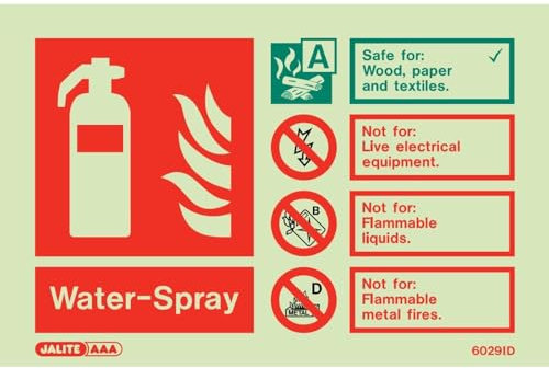 Jalite Water Spray Fire Extinguisher Sign - 6029ID - Rigid PVC