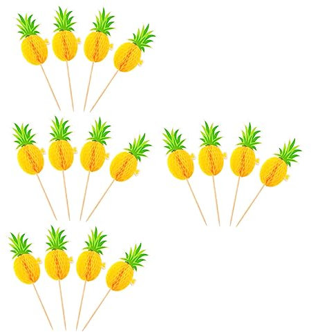 Alipis Geburtstagskuchenspieße Ananas-design 30 Stück Kuchen-dekoreinsätze Für Festliche Anlässe