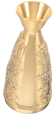 KONTONTY Antiker Weinspender Aus Messing Retro Dekorationsvase Multifunktionale Flasche Für Wein Wasser Oder Blumen Für Modernes Und Traditionelles Wohndesign Leicht Und Tragbar Perfektes
