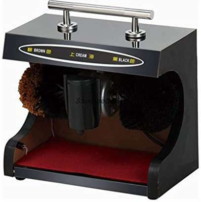 SFQEVHRZ Máquina limpiabotas automática, Máquina pulidora de Zapatos automática por inducción con reposabrazos y Plataforma de Acero Inoxidable con sonda de detección automática