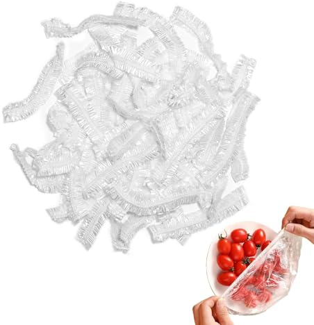 300PCS Stretch Food Covers - Plastic Fresh Keeping Bags for Fruit, Vegetable, Meat, Preservation