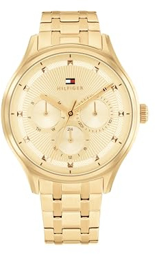 Tommy Hilfiger Multi Zifferblatt Quarz Uhr für Damen mit Goldfarben Edelstahlarmband - 1782751