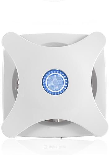 oiakus Extractor de Aire para baño, Extractor de Pared, Ventilador Extractor de 6 Pulgadas con luz LED, para baño, Ducha, Inodoro, Cocina, Oficina, Garaje
