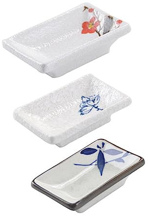 Alipis Piatti Per Salse in Ceramica Di Qualità Ciotole Per Salse Giapponesi Dipinte A Mano Set Da 3 Per Cucina Feste Barbecue Picnic Decorativi