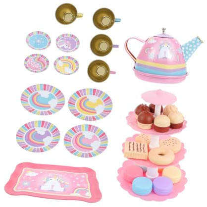 YARNOW Té De Unicornio Juguete para Casa De Juego Juguete De Postres Imitación De Té para Juego De Tetera De Unicornio De Casitas para Niñas De Interesante