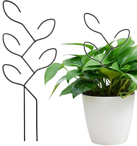Sghtil Tutor para plantas – Soporte de jardín con forma de hoja para plantas trepadoras – Estructura resistente para flores, vid, hortalizas, plantas de interior y exterior