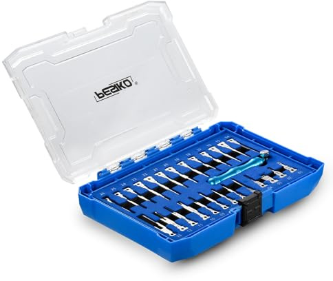 PESIKO 26-TLG. Auspinnwerkzeug Set für Deutsch AMP TE Molex Delphi Stecker | Terminal Removal mit 26 Aufsätze & 1 Griff, Ideal für Kfz-Kabelbäume, Motorräder & Elektronik, Robuste gehärtete Stahlspitzen