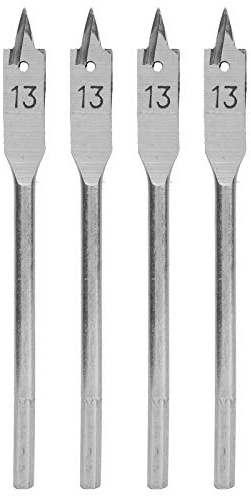 Spade Drill Bit Set 4Pcs High Carbon Steel Flat Wood Drill Bits for Woodworking DIY Projects Durable Paddle Bits 13mm