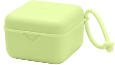 BIBS Schnullerbox, Sterilisierbox, Sauber & Reisefreundlich, Matcha | Für bis zu 3 Schnuller | Sterilisierbox | BPA-freies Material in Lebensmittelqualität | Leicht zugänglich