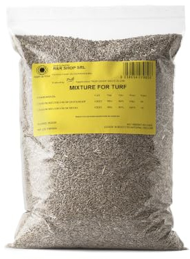 R&R SHOP – Samen für widerstandsfähigen Rasen, Weidelgras, schnell wachsend und begehbar, geeignet für alle Geländearten (20Kg - 800mq)