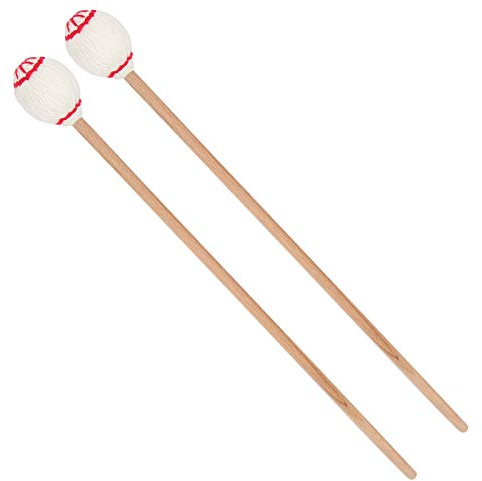 Moofey 1 Paar Marimba-Schlägel, Wollgarnkopf, Xylophon-Schlägel mit Ahorngriff, Marimba-Instrument für Percussion-Spielen