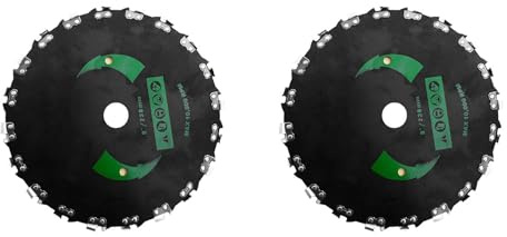 Uikdjgu 2X Hoja CortacéSped Dientes Cadena 9 Pulgadas,Desbrozadora Motosierra 20 Dientes,Desbrozadora Hierba Resistente para Recortadora EléCtrica Gas para JardíN (B)