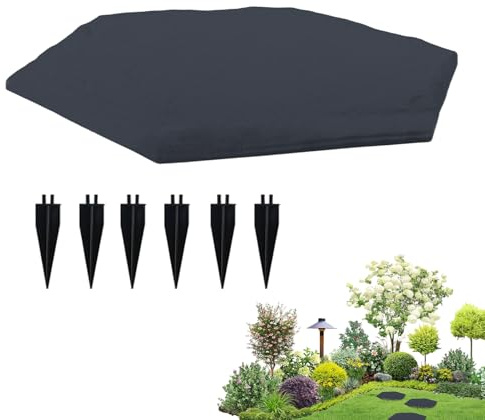 Ruwshuuk Pas Japonais Extérieur,Décor de Sol pour Aménagement Paysager - Lot de Dalles de Jardin avec Piquets pour Chemins Terrasse Piscine Aire de Jeux Extérieur