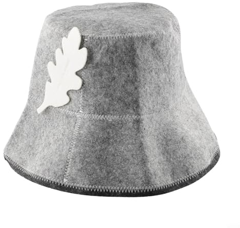 Unisex Felt Sauna Hat with Moisture Absorbing Felt Material, Perfect for Sauna and Bath House Environment (grey)