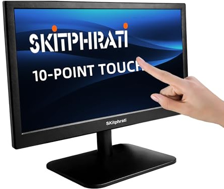 SKitphrati 15 inch 1920x1080 Touchscreen Monitor 10-Point Multi Touch Screen with HDMI, VGA, 60Hz, 16:9 Aspect Ratio, VESA, Secondary Monitor for PC Computer Windows Ras Pi