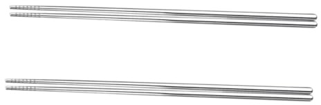 MOKKHNB Bacchette in Acciaio Inossidabile 304 Per Cucina, Lunghe 36 Cm, Per Pentola Calda e Frittura, Set Da 2 Paia