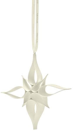 blomus 4er Set Weihnachtsschmuck -KAZARY- aus FSC®-Papier mit Satinband (Moonbeam, Papierkristall)