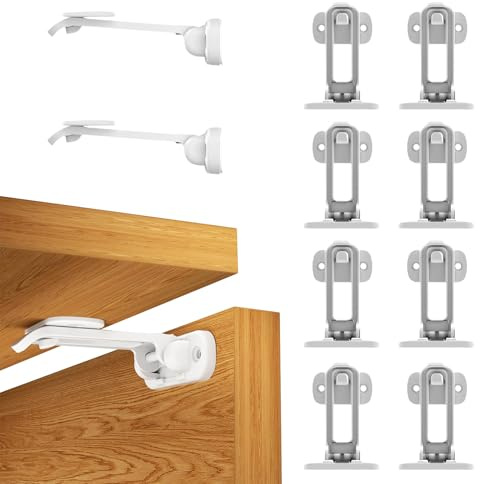 ZenithAura Child Safety Cabinet Child Safety Drawer Slide Cabinet Safety Baby Easy to Install Invisible Mounting Design Child Safety Cabinet For