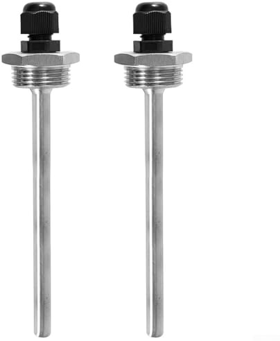 2 manicotti a immersione per sensori, filettatura da 3/4, diametro esterno 8 mm, diametro interno 6 mm, compatibili con pannelli solari, serbatoi d'acqua, pi ciechi (8 x 100 mm)