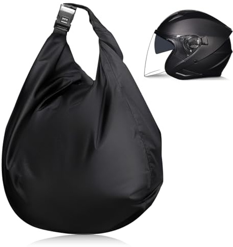 PQUELM 1 Pezzi Borsa impermeabile per casco da esterno in tessuto Oxford, Borsa impermeabile pieghevole per casco, Zaino per cas-co da moto, Bor-sa per cas-co