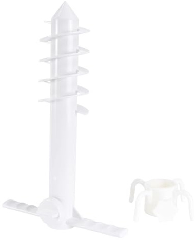 MOBUTOFU Trivella per Ombrellone da Spiaggia 2 Pezzi in ABS Bianco Gancio a 4 Punte, Picchetto di Ancoraggio Portatile per Ombrelloni da Esterno e Giardino, Fissatore a Terra Pratico