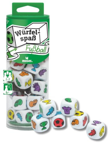 Moses. Würfelspaß Fußball – rasantes Würfel-Reaktionsspiel für Kinder & Familien, Actionspiel ab 6 Jahren, 2–5 Spielende