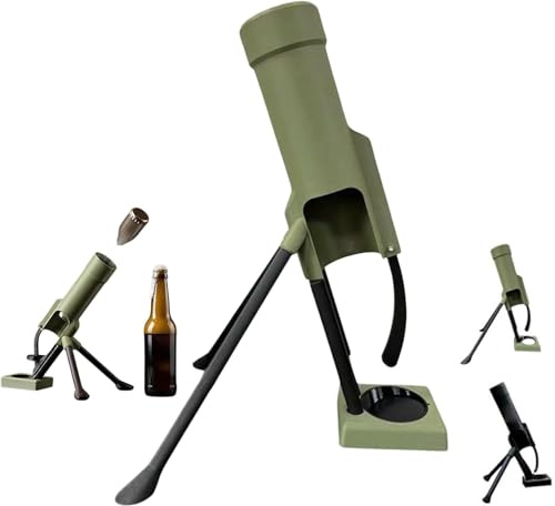 Lustiger Flaschenöffner im Mörser-Design mit Kronkorken-Auswurf, Einhand-Druckmechanismus, Bar Zubehör & Homebar Deko, Geschenkidee für Männer, geeignet für 5–6 cm Langhalsflaschen