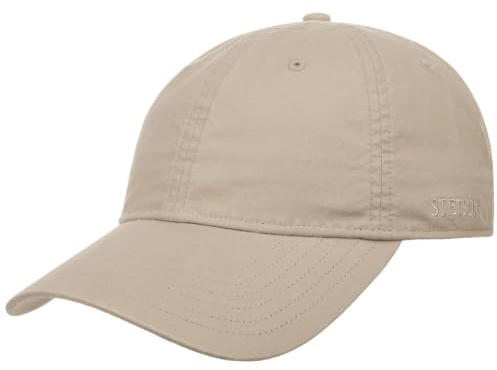 Stetson Ducor Sun Guard Fullcap Uomo - Cappellino da Baseball in Cotone bio (sostenuto) - Primavera/Estate - Protezione UV 40+ - Look-StoneWashed - Cappellino da Esterno Beige M (56-57 cm)